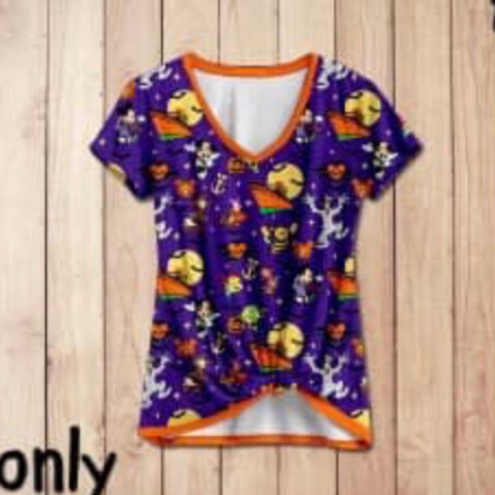 Enchanted Dress Shop Disney Halloween on the High Seas/Cruise knot top Small NIP